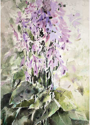 Матвеева Надежда Васильевна. После дождя. Цветущая хоста